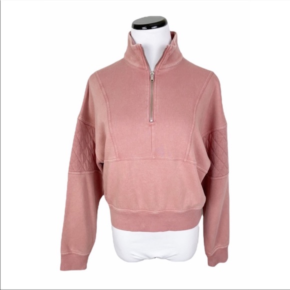 NWT Wild Fable Quilted Quarter Zip Sweatshirt - Picture 2 of 8